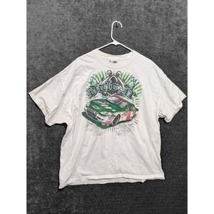 Chase Authentics NASCAR Dale Earnhardt Jr 88 Race Car T Shirt Mens XL White